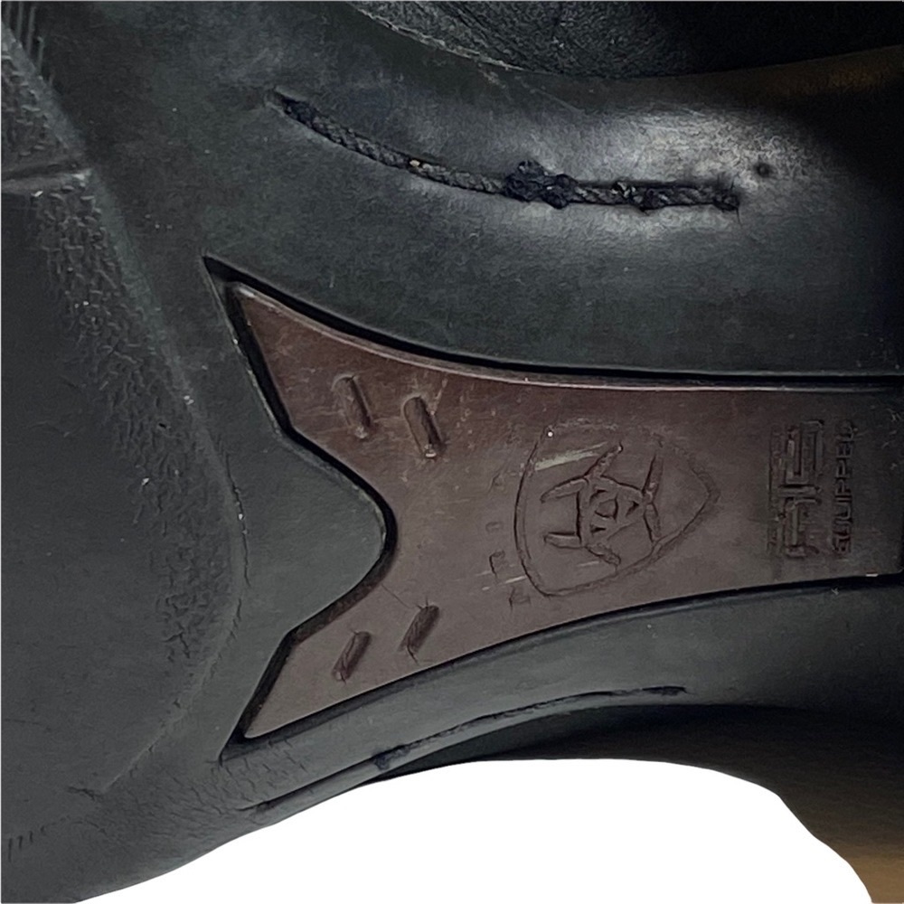 Ariat ✪ Heritage Classic Western Leather Cowboy Boots Boot ✪ Black 10D - Picture 11 of 16